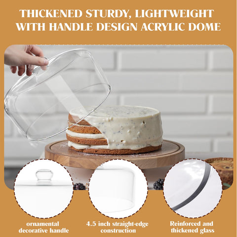 Krbnk round cloche dome for elegant dessert display