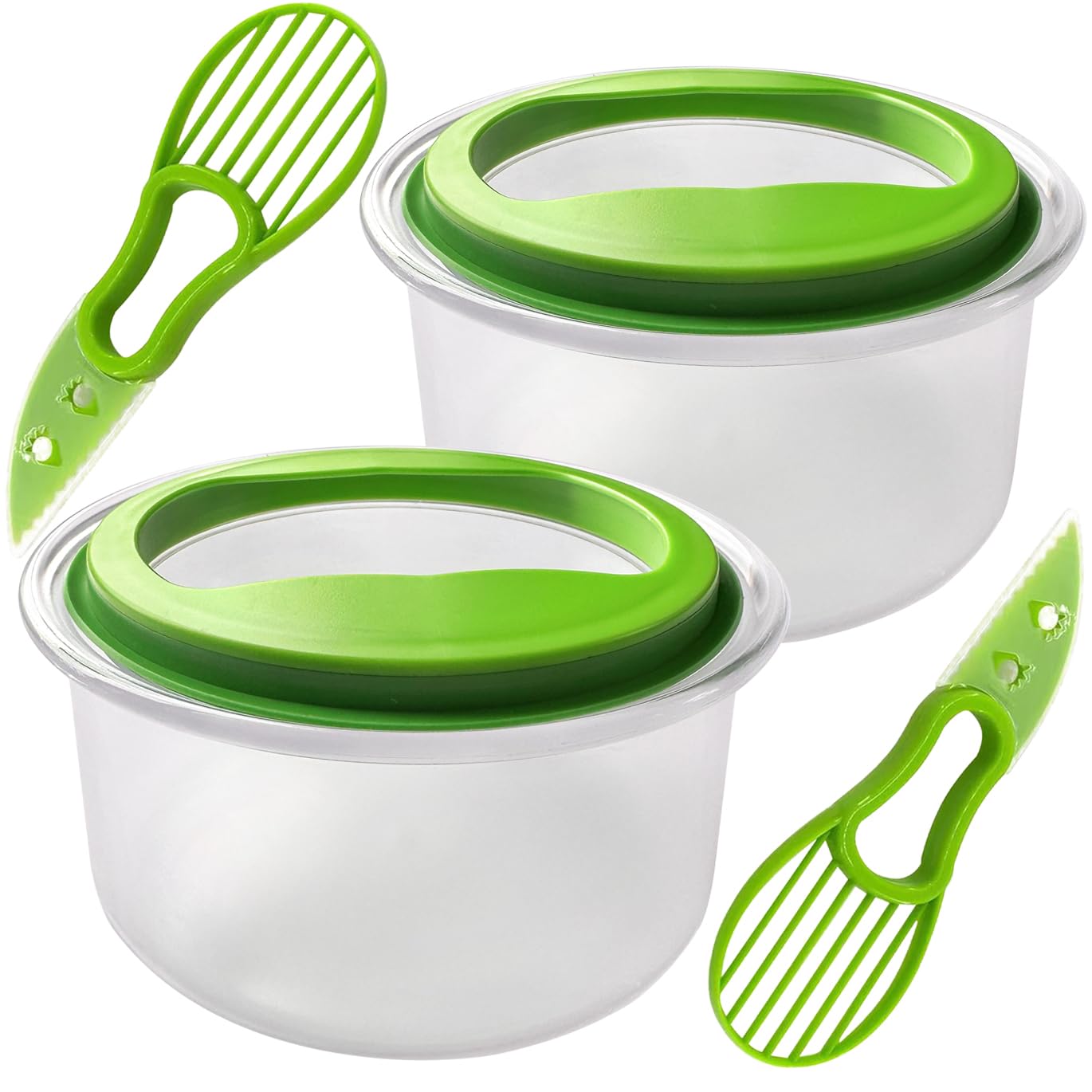 Kreapa guacamole keeper filled with fresh dips ready to serve.