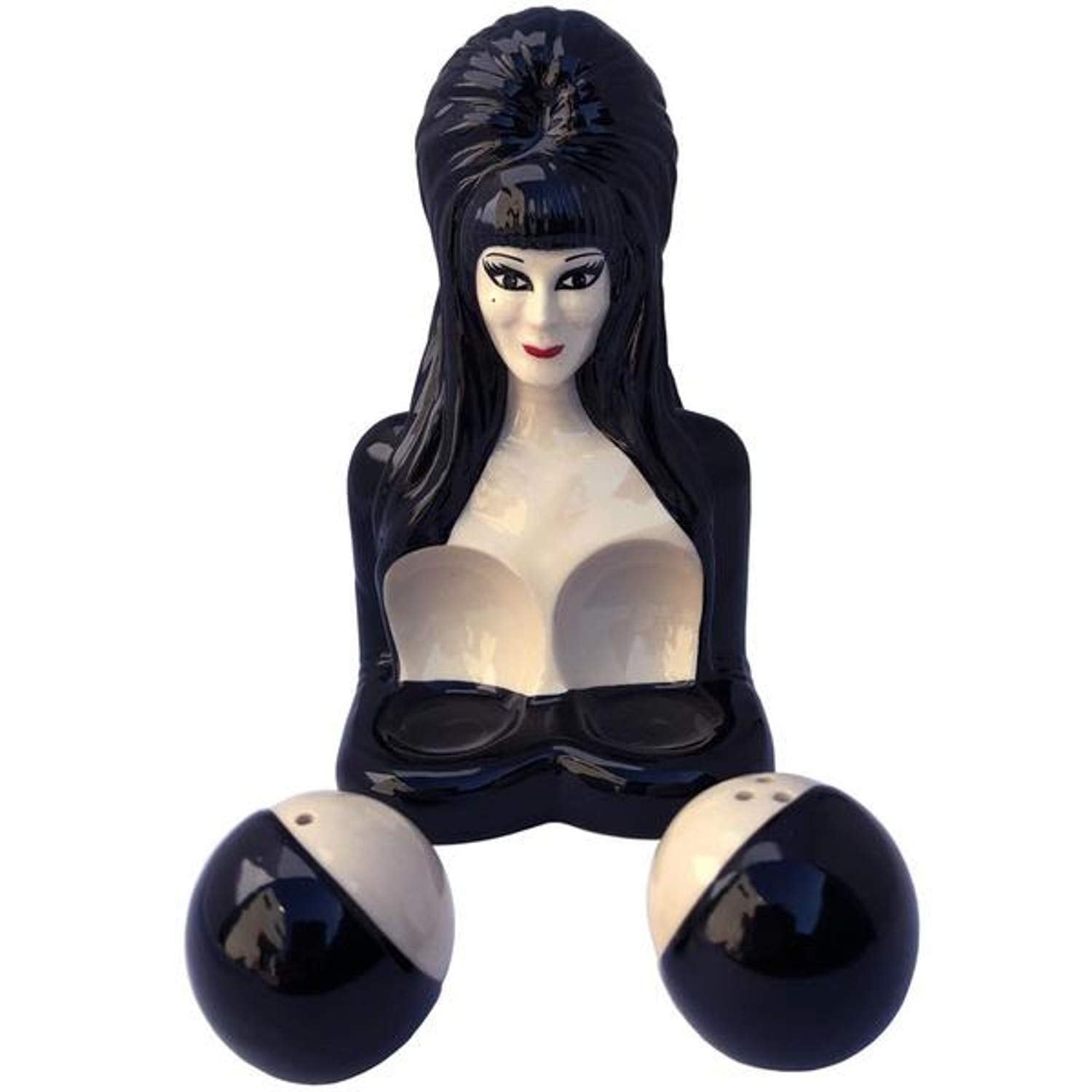 Elvira centerpiece stands six inches tall, bold horror collectible.