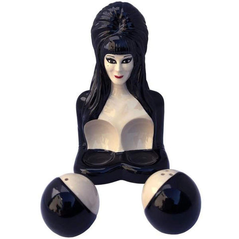 Elvira centerpiece stands six inches tall, bold horror collectible.