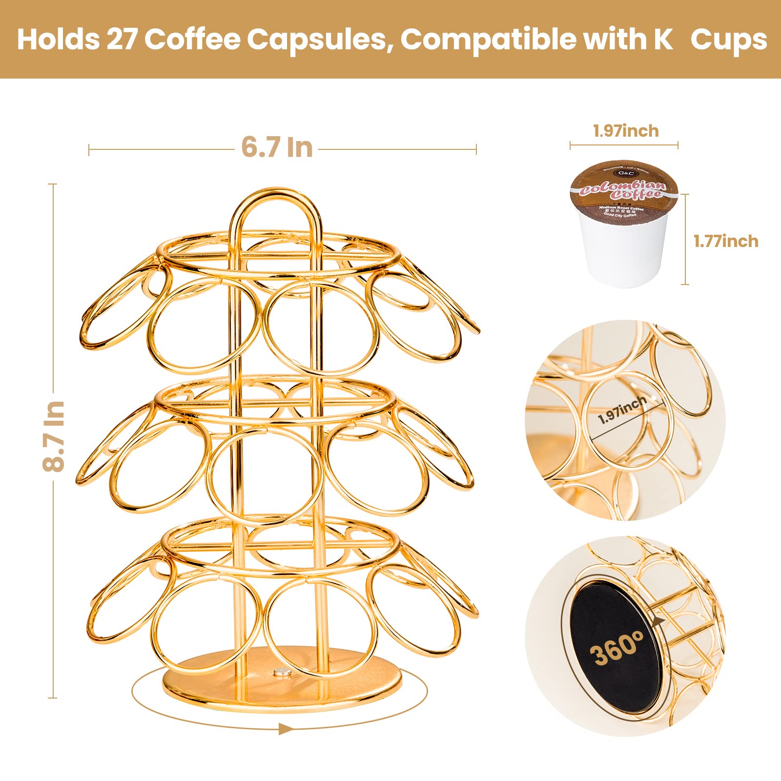KREWEY space-saving countertop unit with compact footprint.