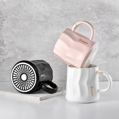 KRGMNHR mug ready for tea or coffee, ideal for warmth on the go