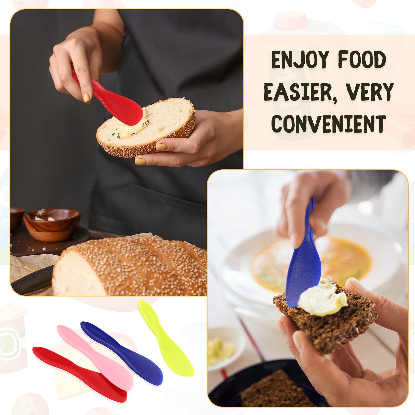 Kritkin pink butter spreader with ergonomic grip