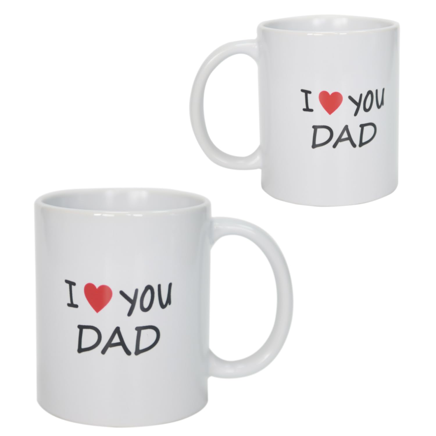 KRLWO I Love You Dad mug closeup of ceramic finish