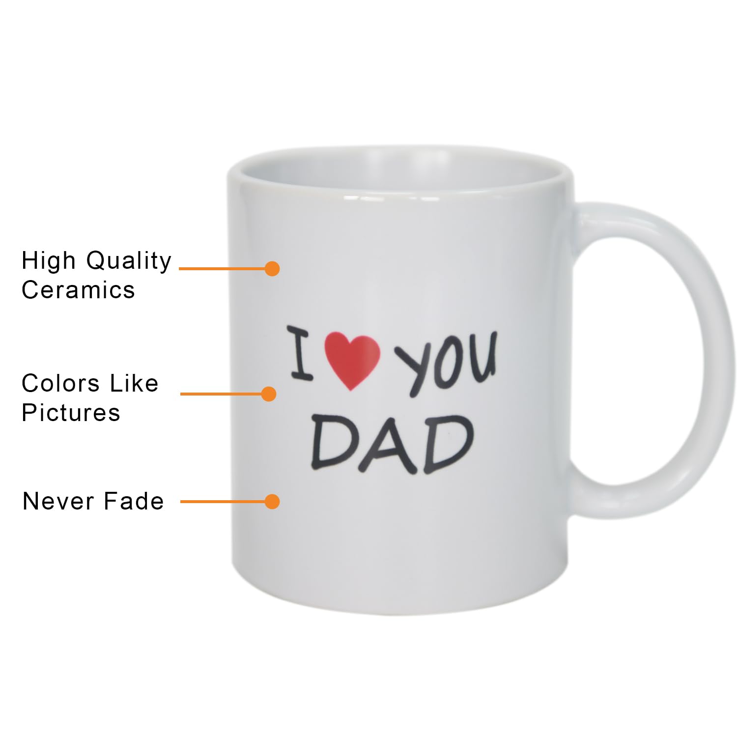 KRLWO I Love You Dad mug in gift box ready for gifting