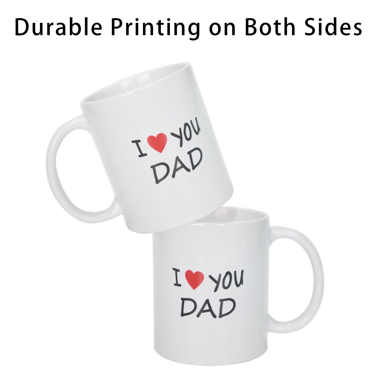 KRLWO I Love You Dad mug microwave safe for easy reheating