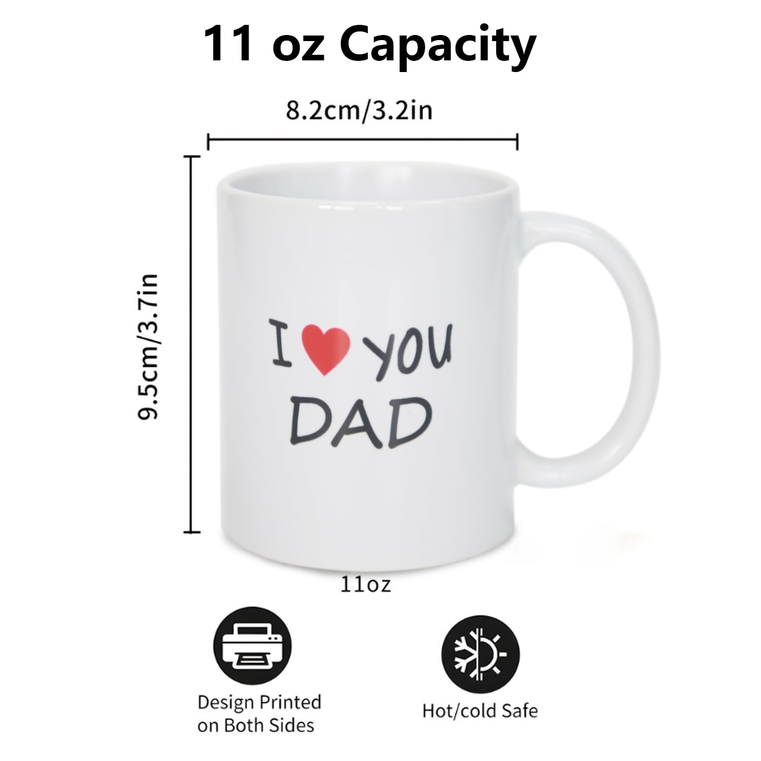 KRLWO I Love You Dad mug printed design for daily smiles