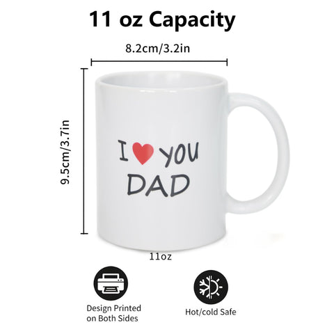 KRLWO I Love You Dad mug printed design for daily smiles