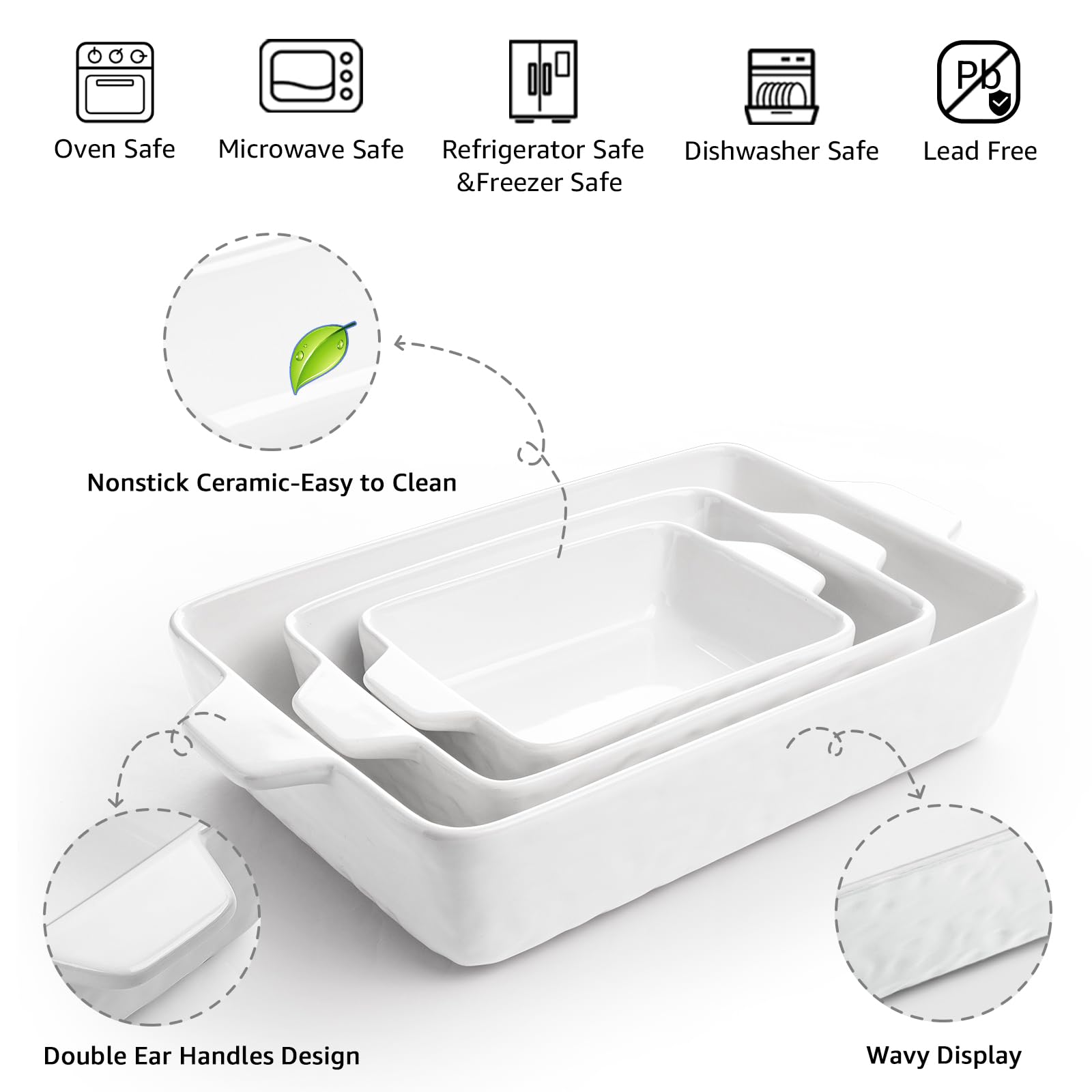Krokori casserole dish medium, ideal for side dishes and mid-sized roasts.