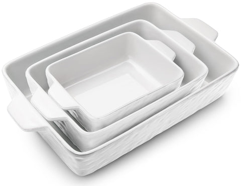 Krokori casserole set for oven use, versatile bakeware for bake-and-serve meals.