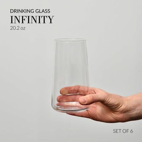 Krosno Infinity clear glass close-up showing pristine clarity