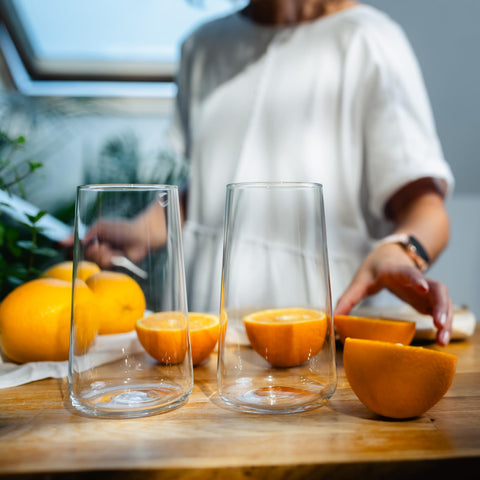 Krosno Infinity dishwasher-safe label on glass surface