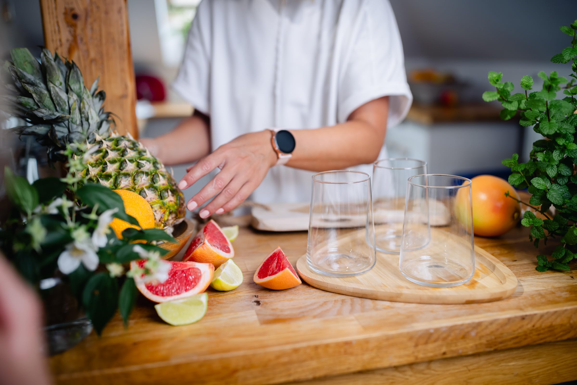 Krosno Infinity dishwasher-safe glass simplifies after-meal cleanup.
