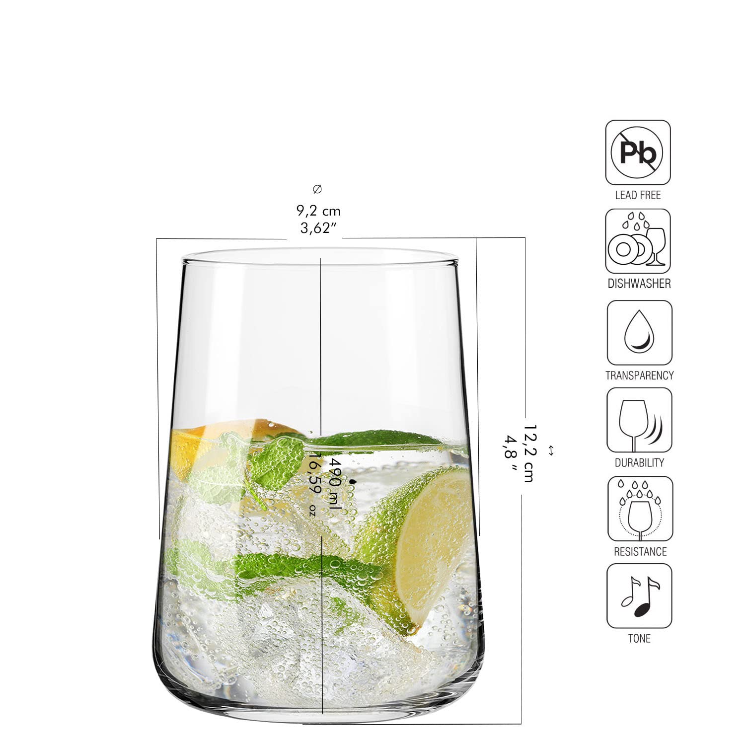Krosno Infinity glass geometry highlights modern table styling.