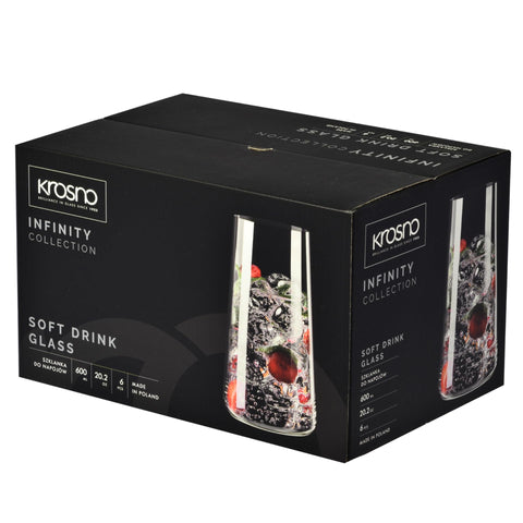 Krosno Infinity kitchen ensemble completing a modern glassware collection