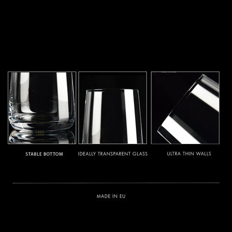 Krosno Infinity European-made glass reflects quality and craftsmanship.