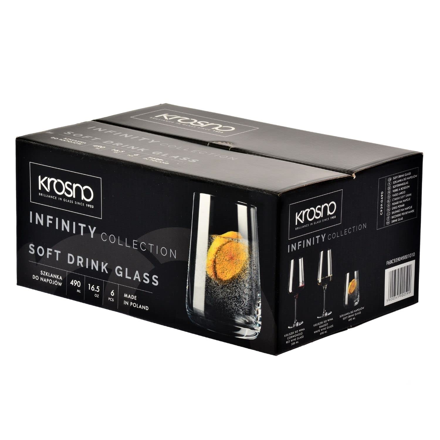 Krosno Infinity six-piece set presents premium tableware for gifting.