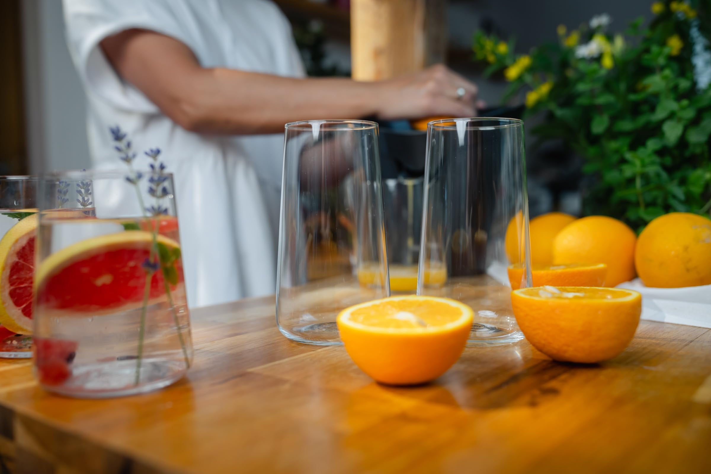 Krosno Infinity glass on a refined table setting for meals