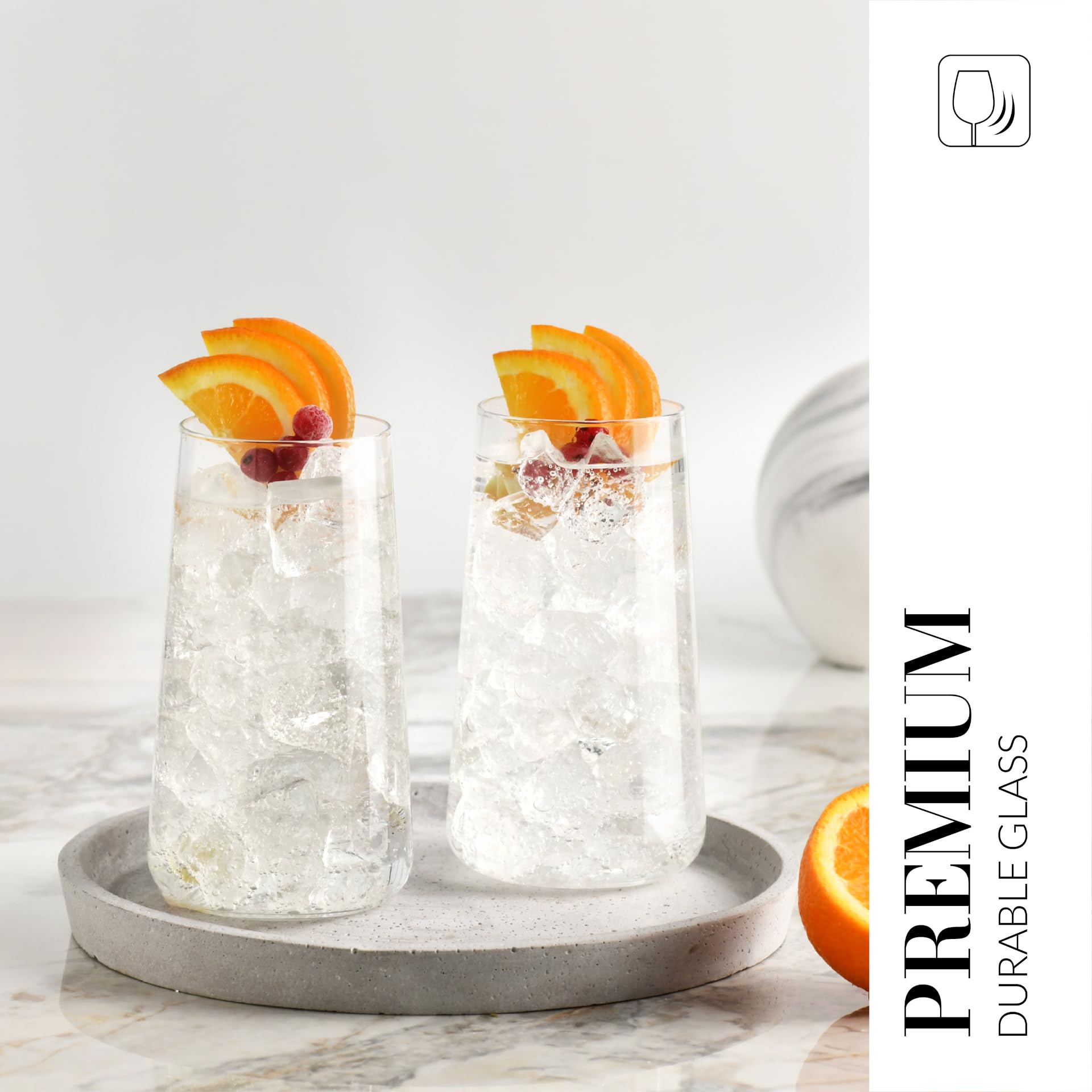 Krosno Infinity water and juice on a setup, versatile for entertaining
