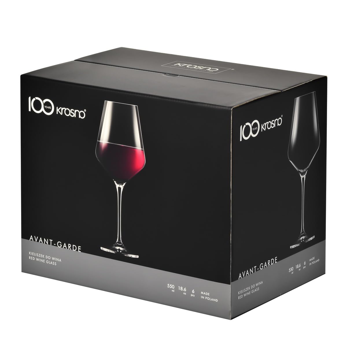 Krosno premium red wine glass set enhances everyday dining.