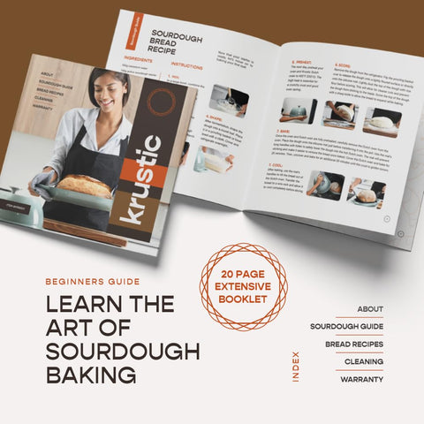 Krustic complete package includes mat, recipes, care guide, tips.
