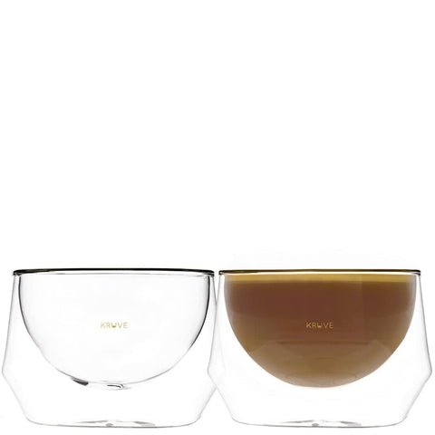 KRUVE IMAGINE double-wall cups in a two-set showcasing craftsmanship and heat retention.