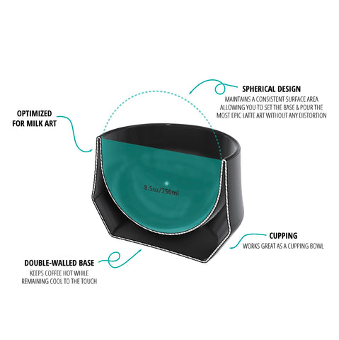 KRUVE IMAGINE hand-blown borosilicate glass highlighting clarity and durability.