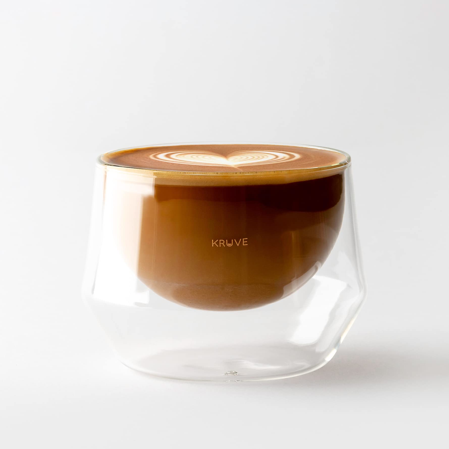 KRUVE IMAGINE latte-art pour cups enabling smooth, controlled milk art pours.