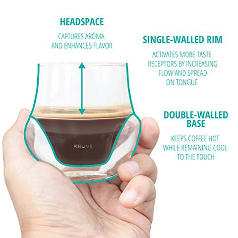KRUVE Propel convex bottom supports easy swirling and balanced flavors