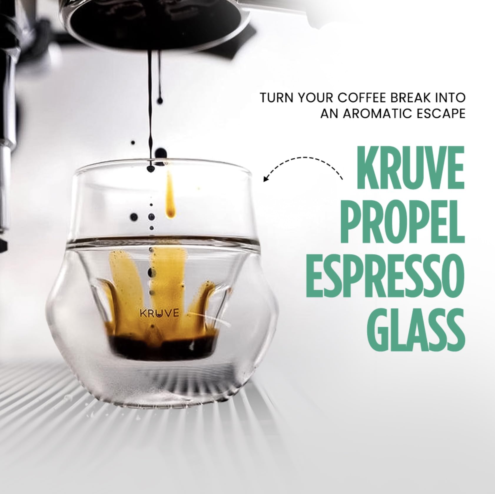 KRUVE Propel headspace design espresso cup enhances aroma and tasting notes