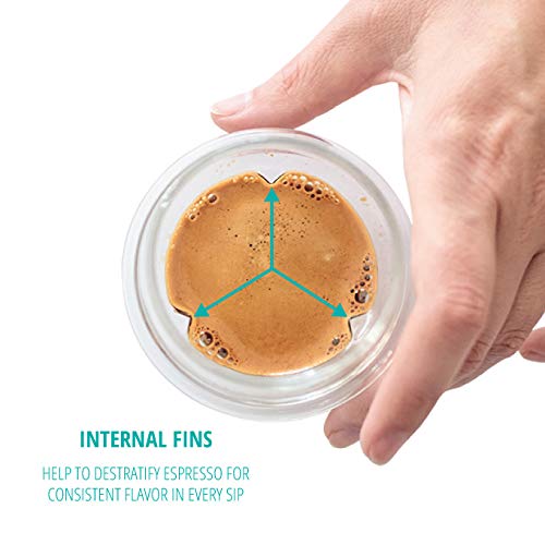 KRUVE Propel internal fins swirl guide for balanced flavor in espresso