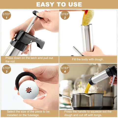Kryslanix stainless steel construction resists rust for reliable baking.