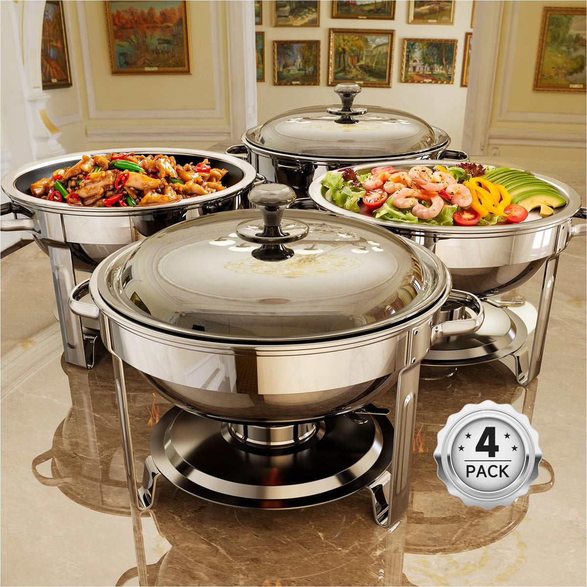 KScocina chafing dish assembly showing easy setup for a smooth buffet at events.