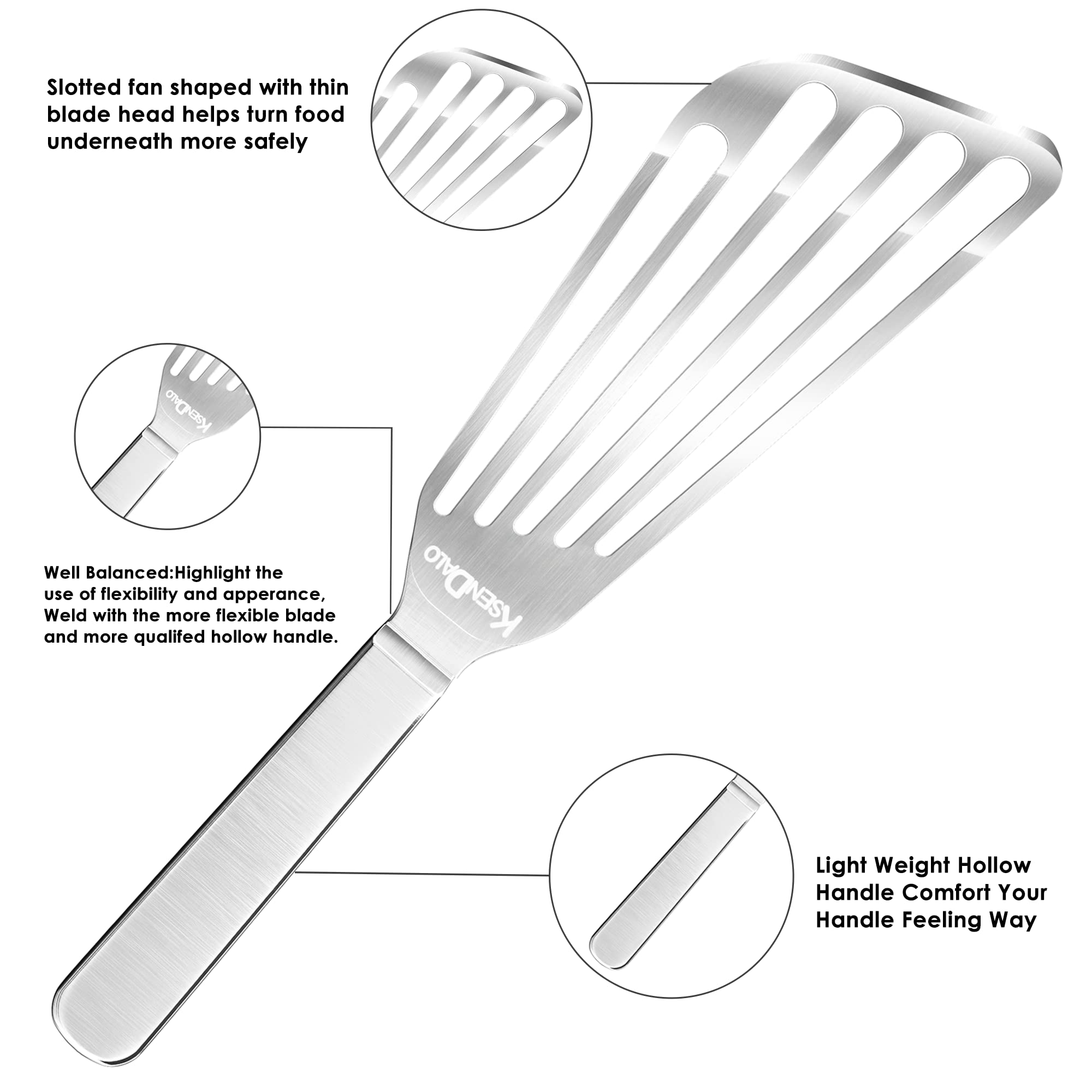 KSENDALO dishwasher-safe spatula in stainless steel