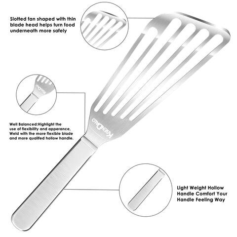 KSENDALO dishwasher-safe spatula in stainless steel
