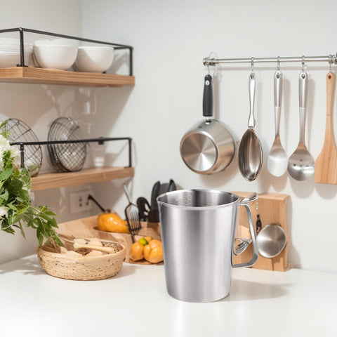 KSENDALO measuring cup with sturdy handle for easy pouring.