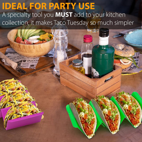 KSEV serving tray set ready for tacos, burritos, gyros and hotdogs.