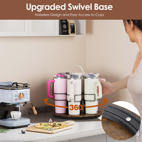 Kssiaz carbon steel cup holder provides sturdy, reliable bottle storage.