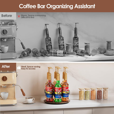 Kssiaz countertop coffee bar accessory enhances organization and style.