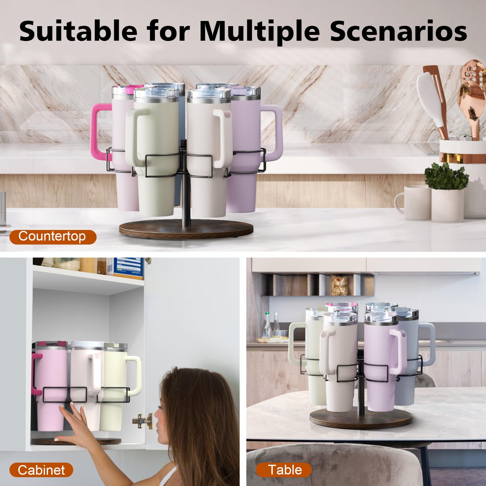 Kssiaz display-ready organizer keeps cups accessible and neatly arranged