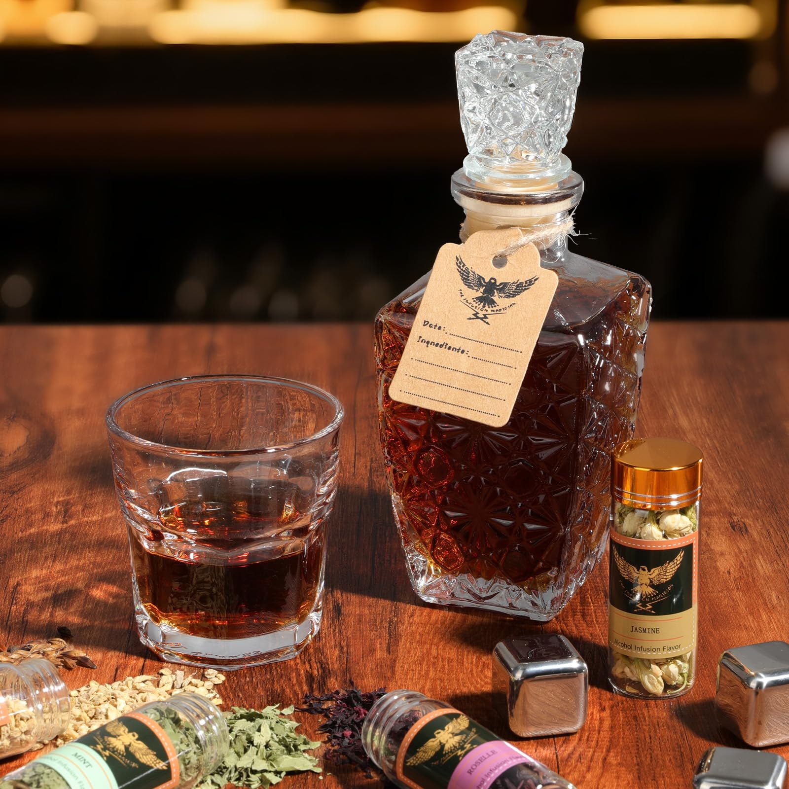 Kssiaz finished-infused whiskey ready to taste and enjoy.