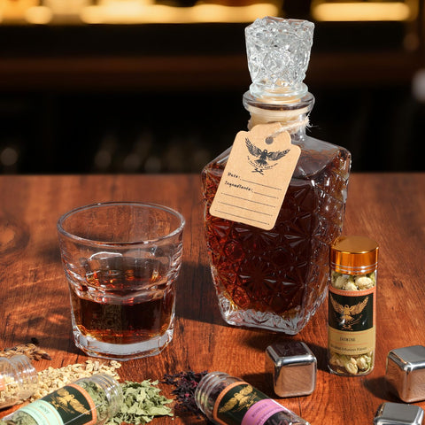 Kssiaz finished-infused whiskey ready to taste and enjoy.