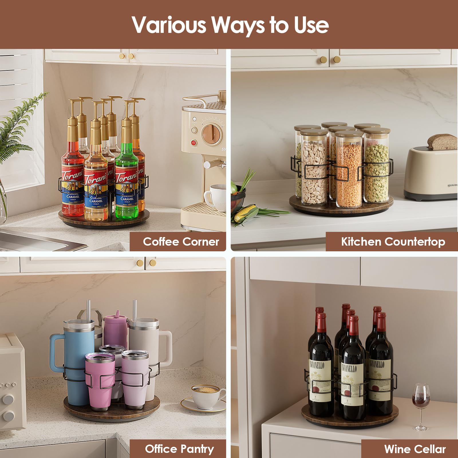 Kssiaz kitchen organizer design fits modern counters and decor.