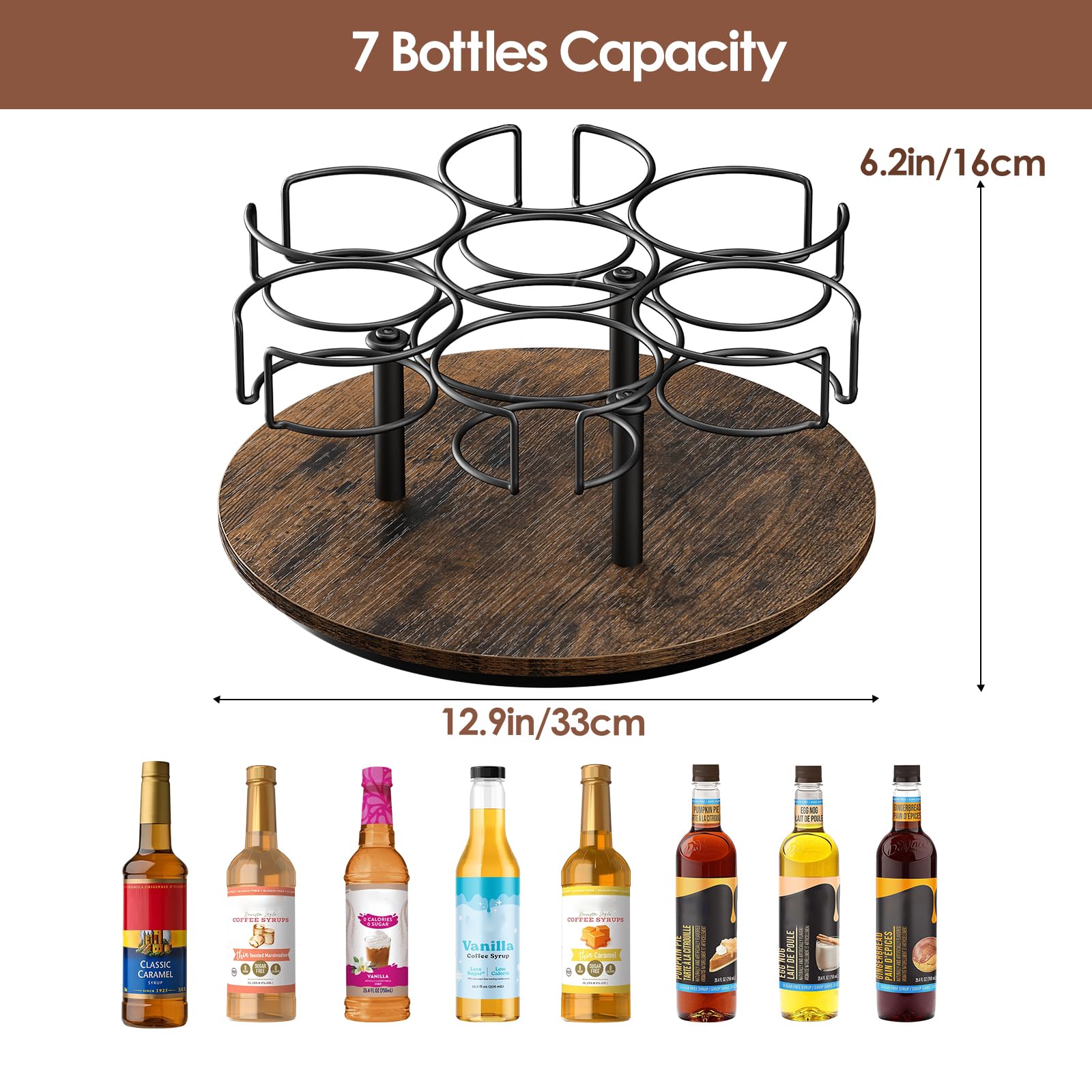 Kssiaz 360-degree rotation provides quick access to flavors during coffee making.