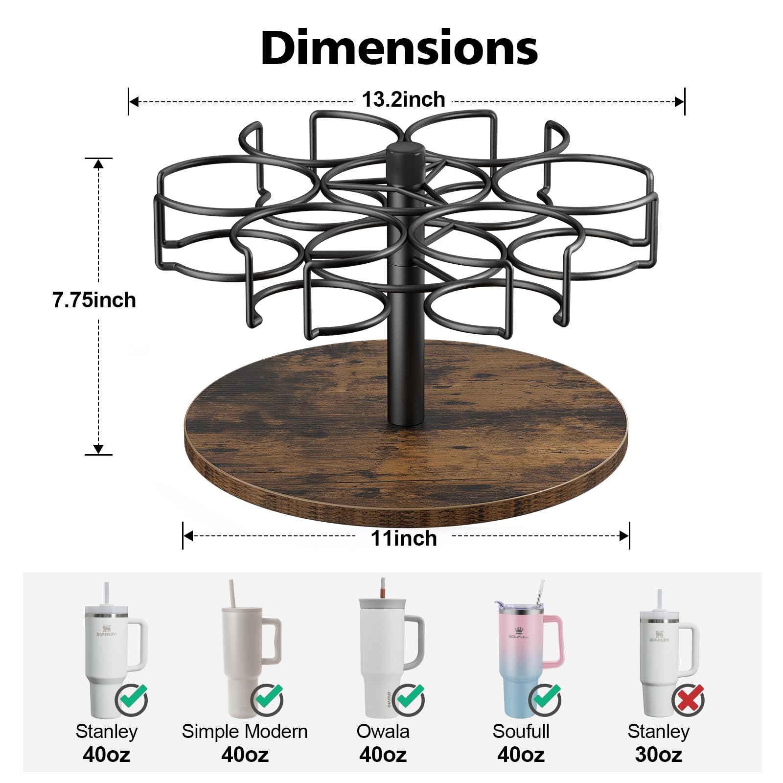 Kssiaz wooden base design adds sturdy style to your countertop display