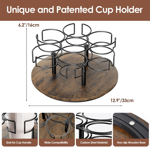 Kssiaz wooden base adds durability and visual stability to the organizer.