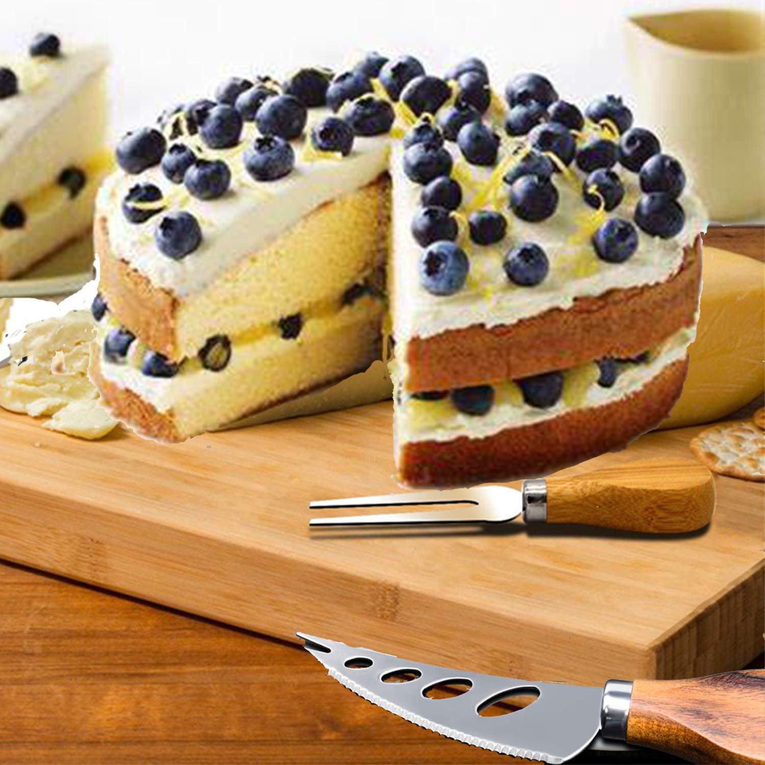 KT-GARY chisel knife sturdy blade for clean, efficient cheese cutting.
