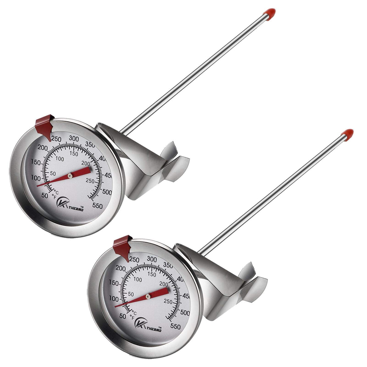KT THERMO deep fry thermometer with 12-inch stem for precise oil temps