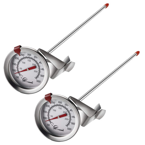 KT THERMO deep fry thermometer with 12-inch stem for precise oil temps
