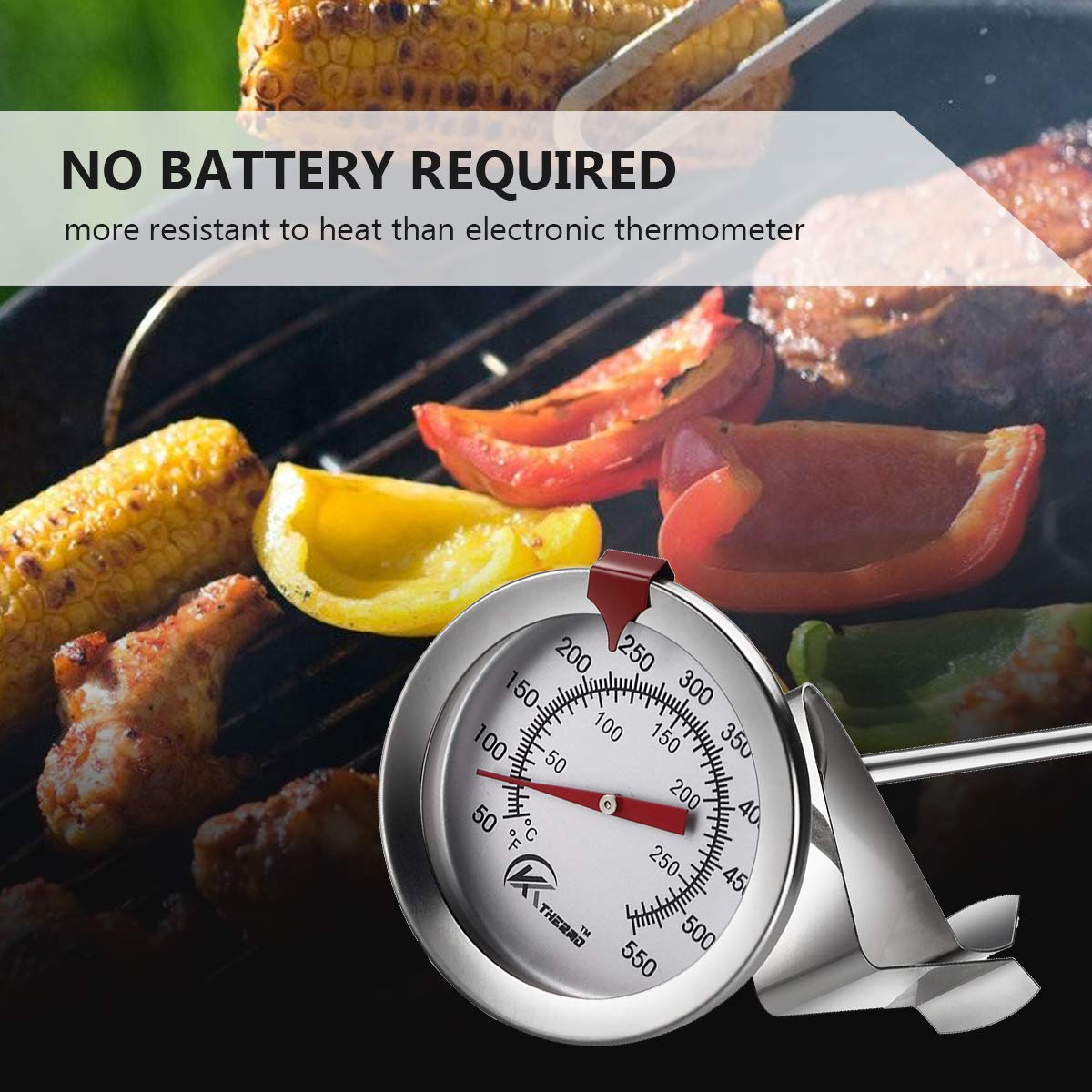 KT THERMO 2-inch dial provides quick temperature reads at a glance